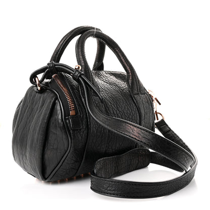 Alexander Wang Pebbled Lambskin Mini Rockie Black Rose Gold Hardware 3 of 10