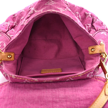 Louis Vuitton Monogram Denim Mini Pleaty Fuchsia 5 of 8