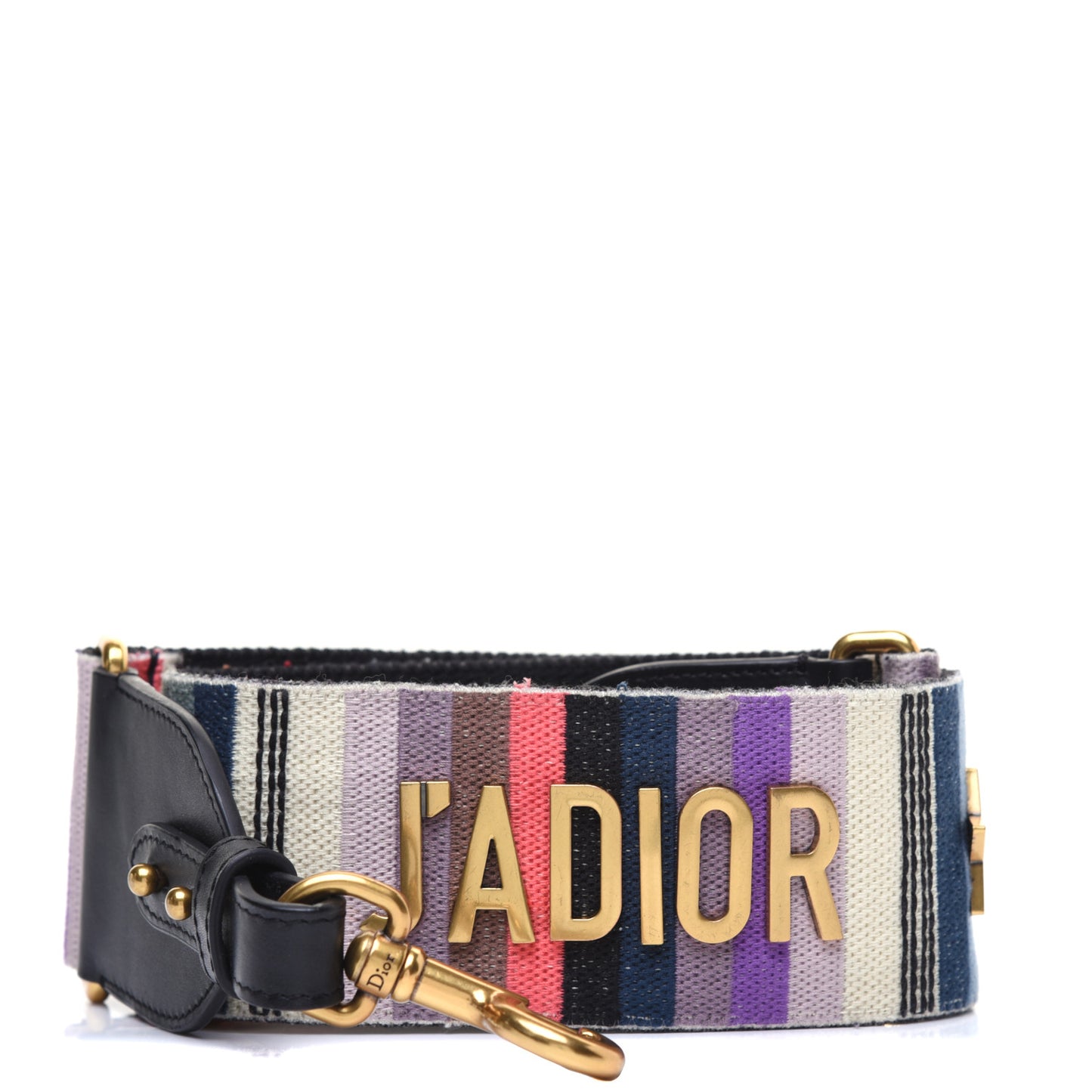 Canvas Embroidered Studded Rainbow J’Adior Shoulder Strap