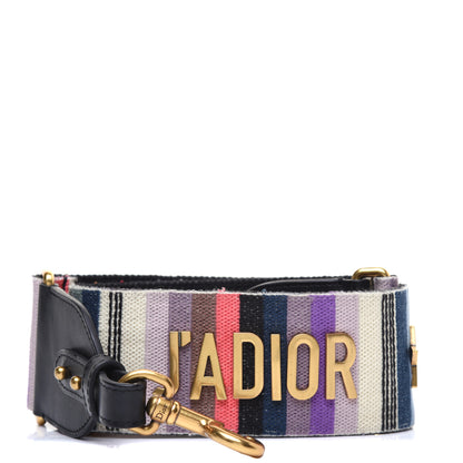 Christian Dior Canvas Embroidered Studded Rainbow J’Adior Shoulder Strap 1 of 7