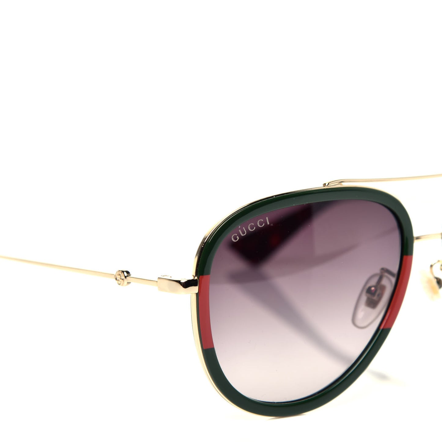 Web Aviator Sunglasses GG0062S Green Red