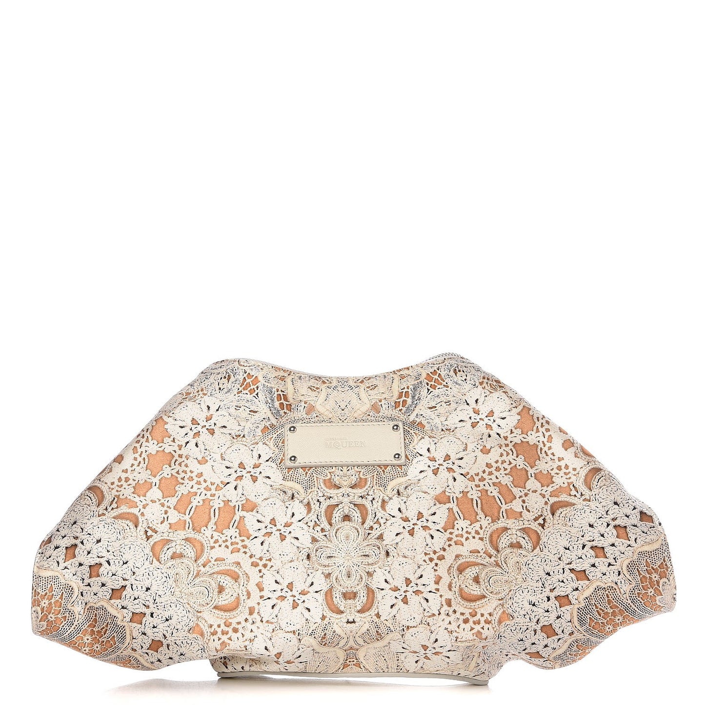 Silk Lace Print De Manta Clutch Bag