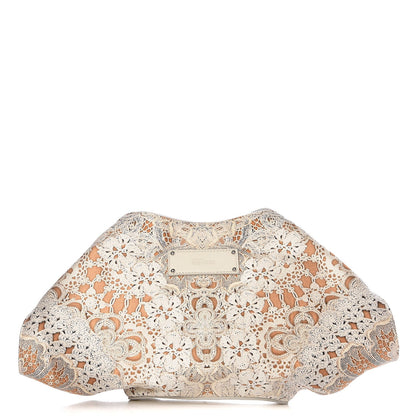 Alexander McQueen Silk Lace Print De Manta Clutch Bag 1 of 7