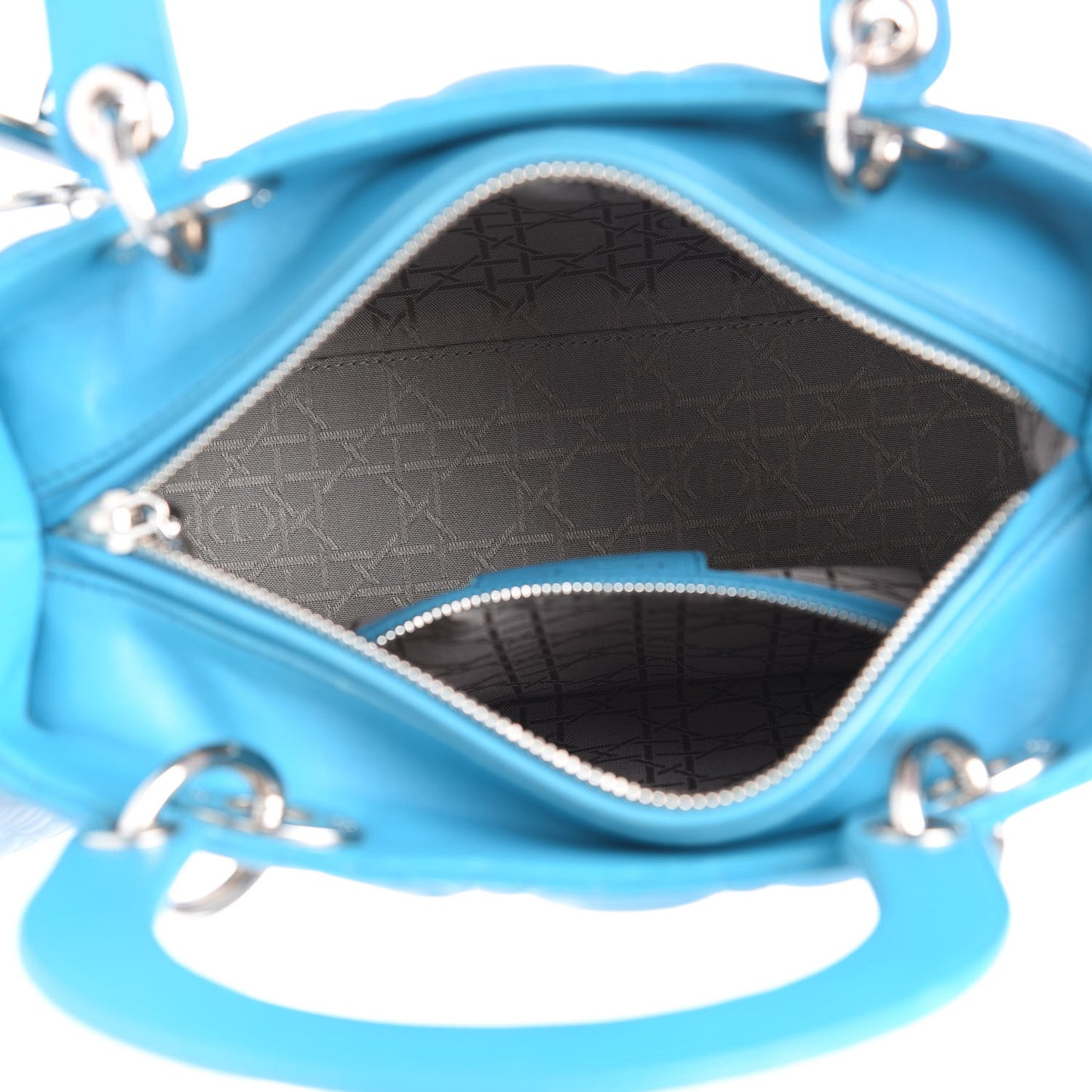 Lambskin Cannage Medium Lady Dior Blue