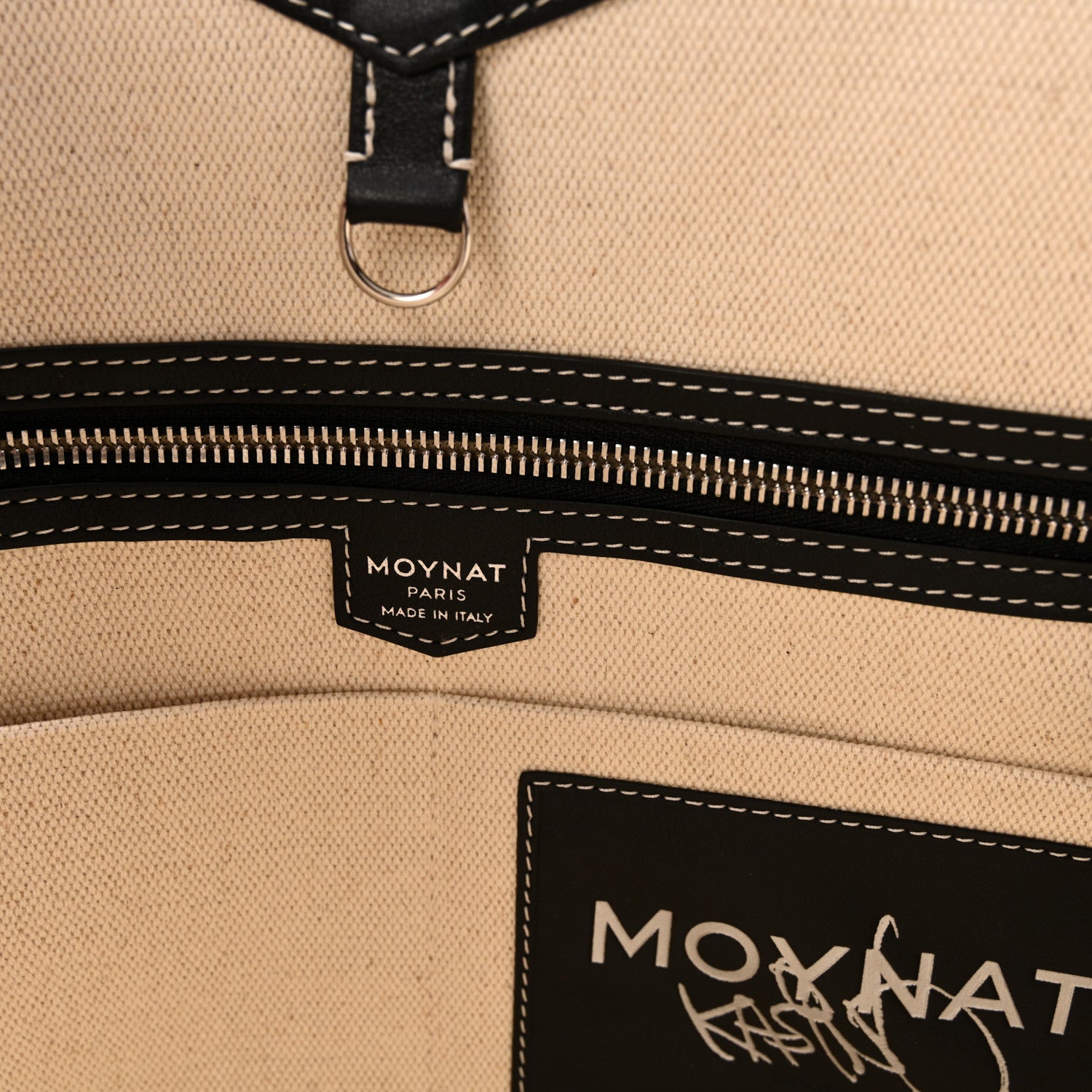 Moynat X KASING LUNG Calfskin Canvas M Labubu Tote MM Black 7 of 10