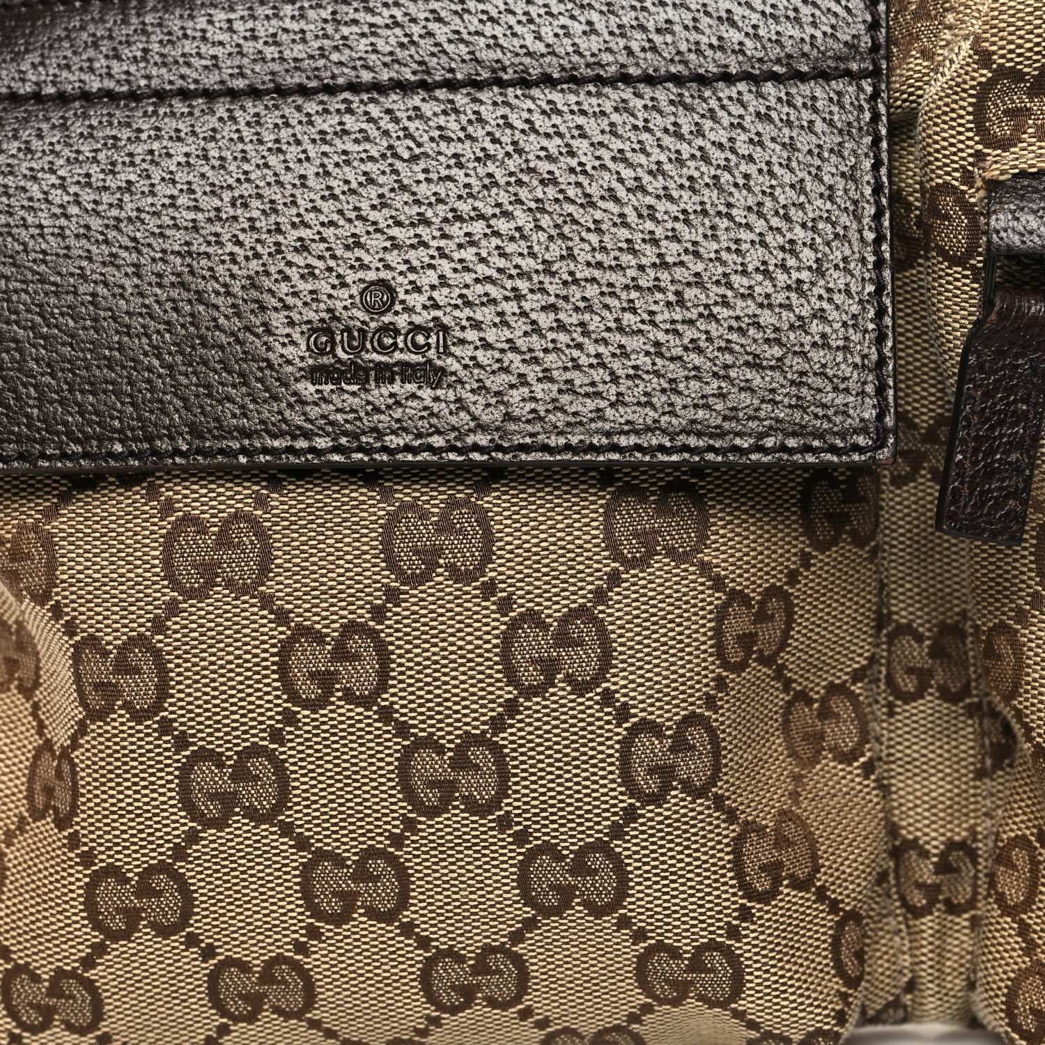 Gucci GG Monogram Web Double Pocket Belt Bag Dark Brown 8 of 10