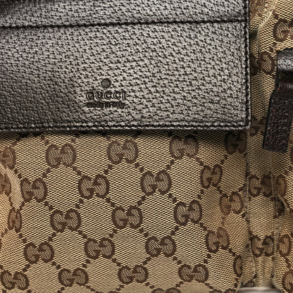 Gucci GG Monogram Web Double Pocket Belt Bag Dark Brown 8 of 10