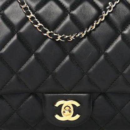 Chanel Lambskin Quilted Clutch With Chain Flap Black 8 of 11