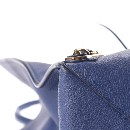 Balenciaga Grained Calfskin Gold Metallic Edge Hardware Papier A4 Tote Bleu 9 of 17