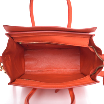 Celine Smooth Calfskin Nano Luggage Fluo Orange 4 of 15