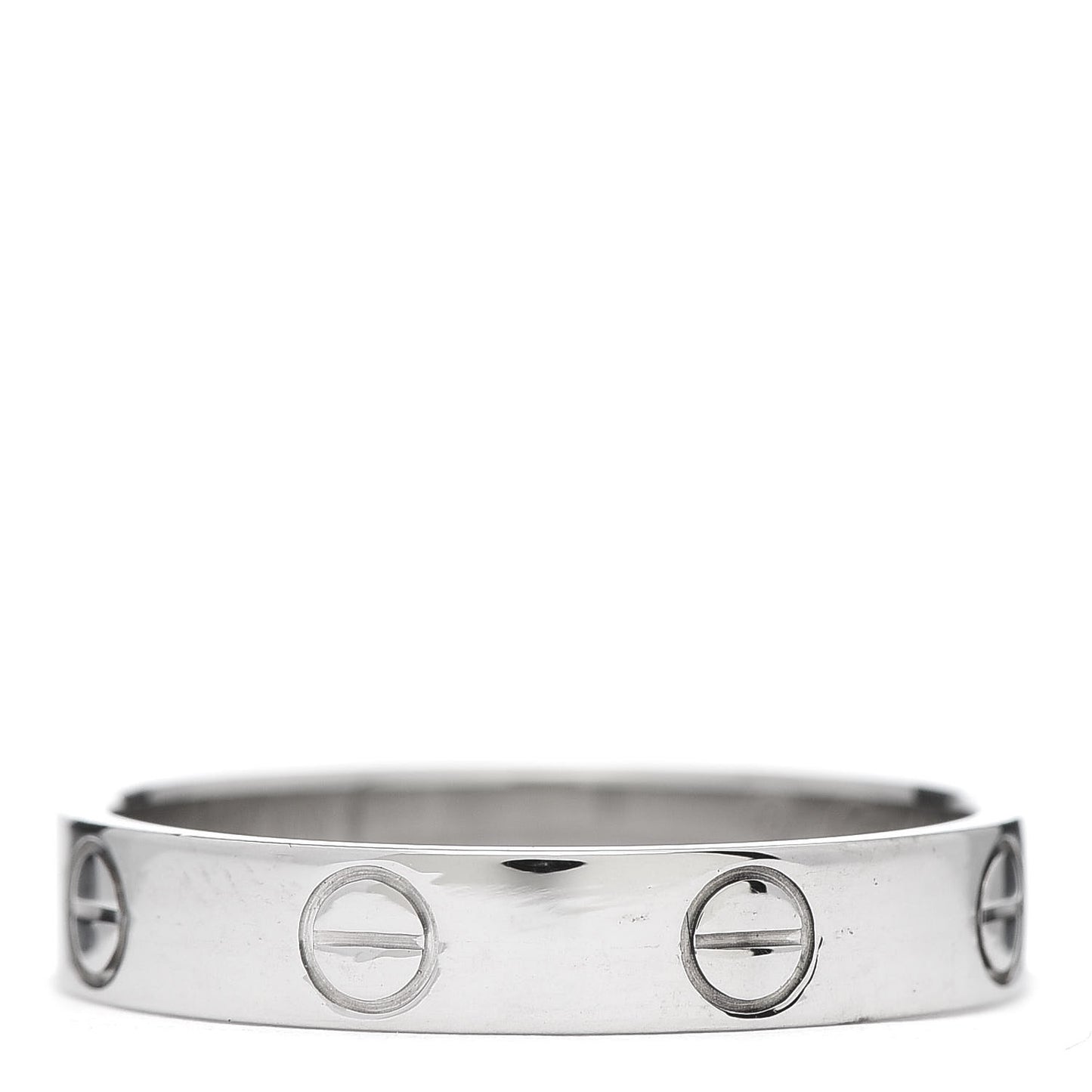 18K White Gold 3.5mm LOVE Wedding Band Ring 54 6.75
