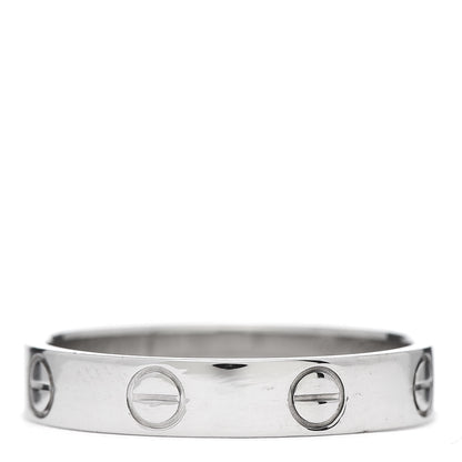Cartier 18K White Gold 3.5mm LOVE Wedding Band Ring 54 6.75 3 of 5