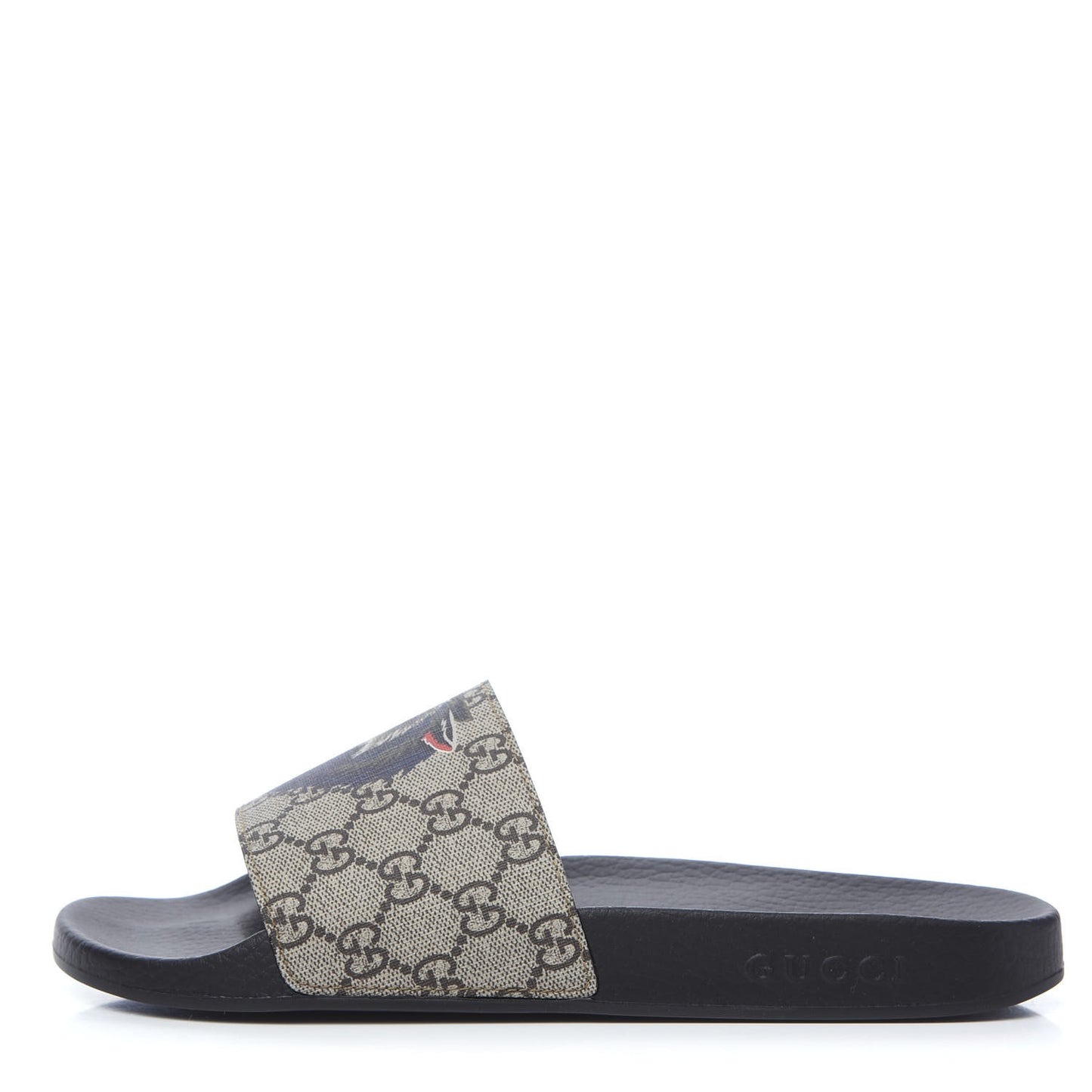 GG Supreme Monogram Wolf Mens Slide Sandals 8 Beige