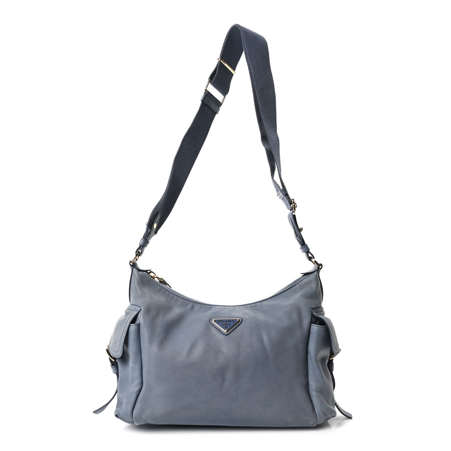 Prada Nappa Large Explore Shoulder Bag Aviation Blue 1 of 10
