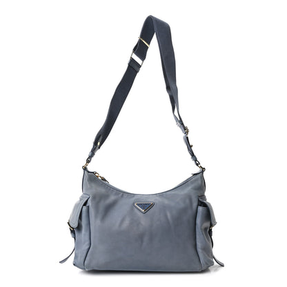 Prada Nappa Large Explore Shoulder Bag Aviation Blue 1 of 10