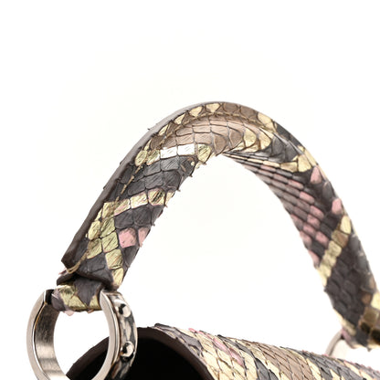 Louis Vuitton Metallic Snakeskin Capucines Mini Dore 15 of 15