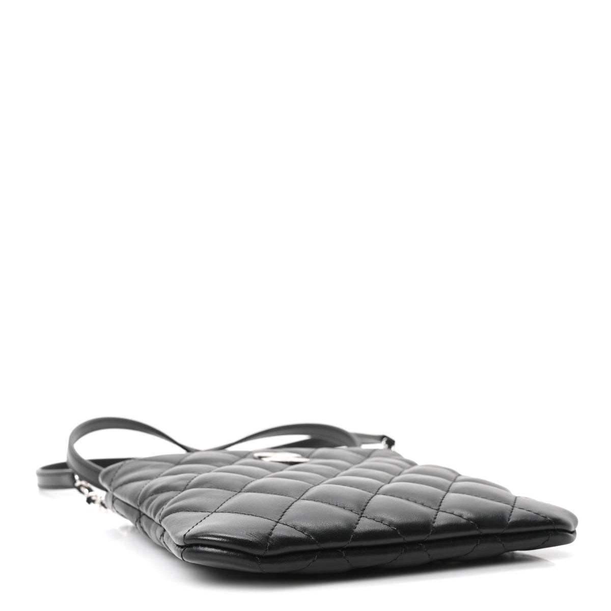 Lambskin Quilted Uniform Crossbody Bag Black