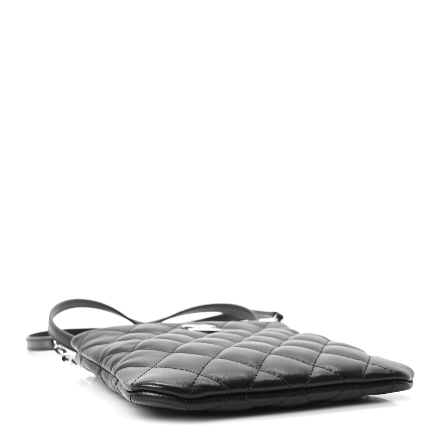 Chanel Lambskin Quilted Uniform Crossbody Bag Black 4 of 11