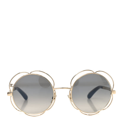 Chanel Metal Round Camellia Sunglasses 71573 Gold 2 of 7