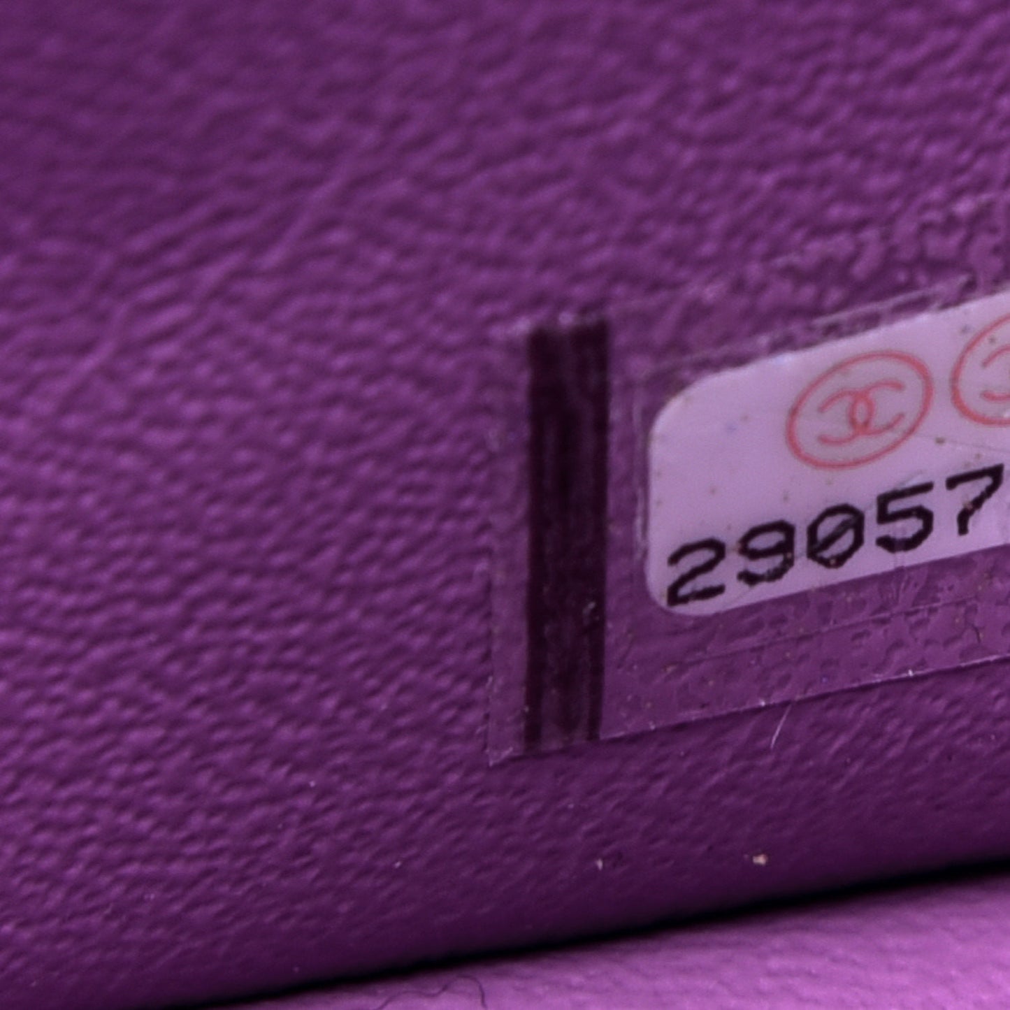 Lambskin Quilted Mini Rectangular Flap Purple
