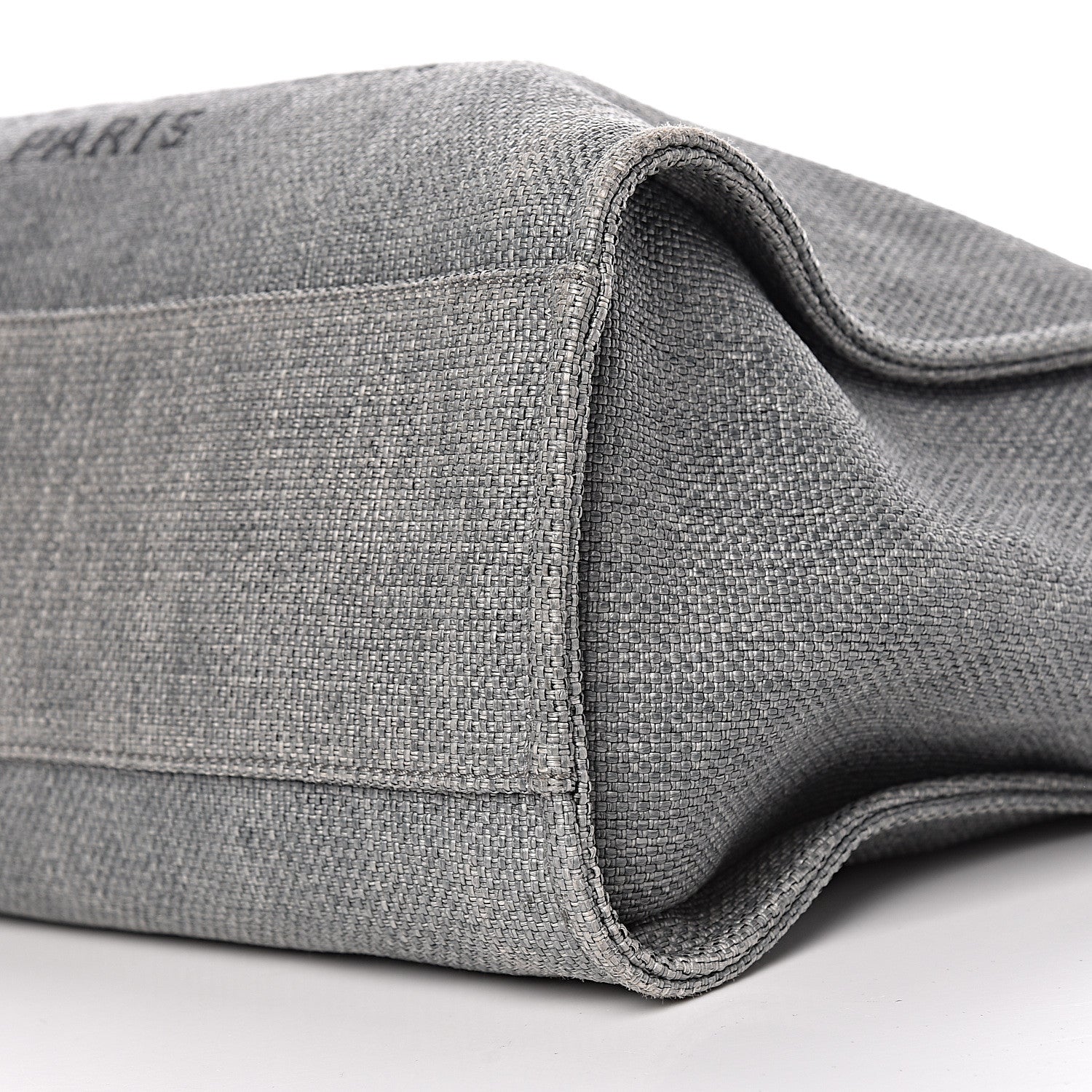 Chanel Canvas Large Deauville Tote Grey 9 of 10