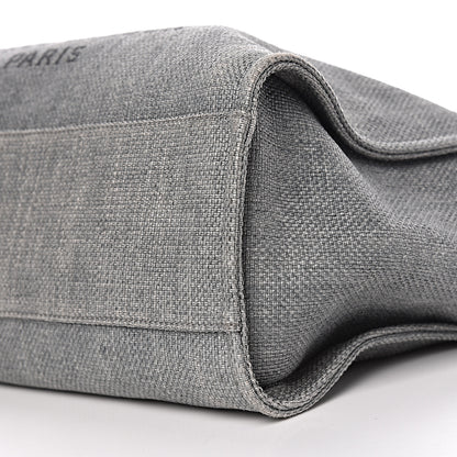 Chanel Canvas Large Deauville Tote Grey 9 of 10