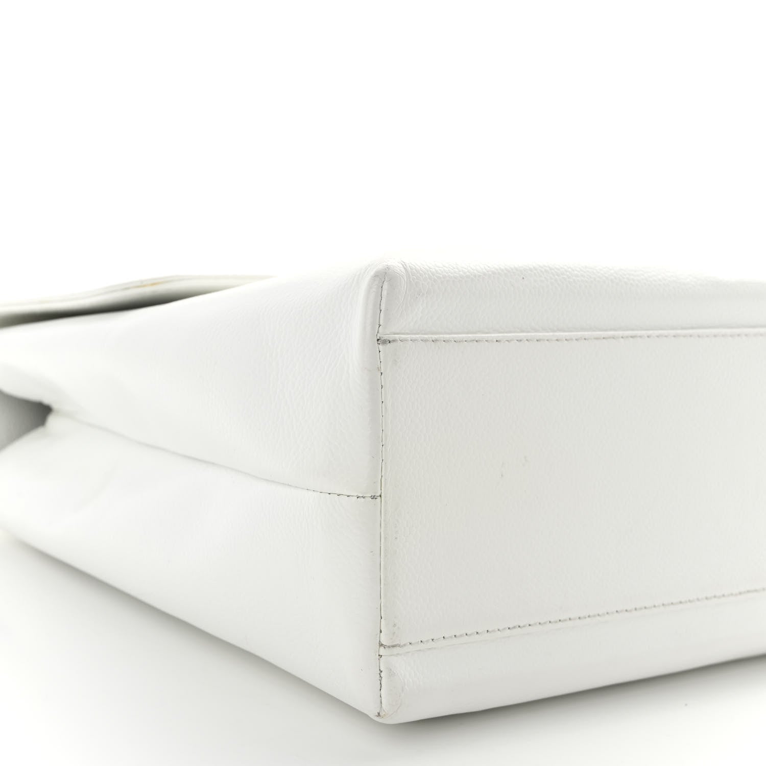 Chanel Caviar Jumbo Kelly Flap White 9 of 13