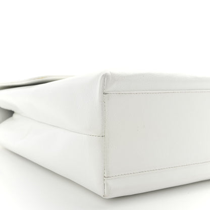 Chanel Caviar Jumbo Kelly Flap White 9 of 13