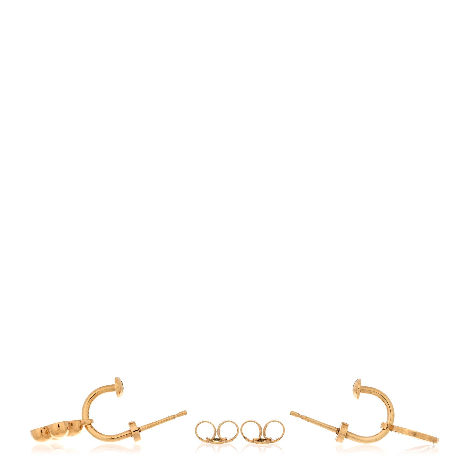 Louis Vuitton Brass Blooming Earrings Gold 3 of 5