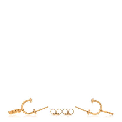 Louis Vuitton Brass Blooming Earrings Gold 3 of 5