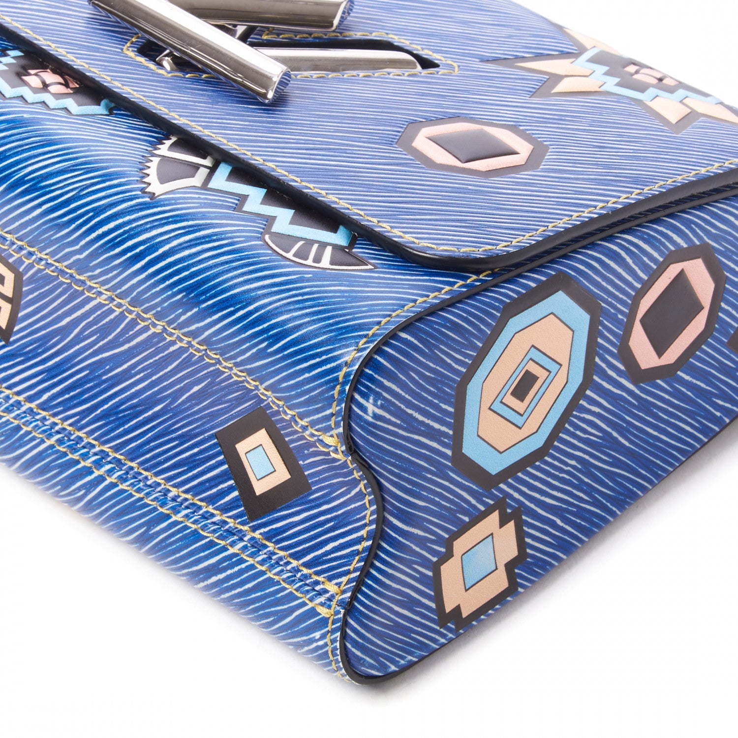 Louis Vuitton Epi Azteque Twist Shoulder Bag MM Denim Light 4 of 8