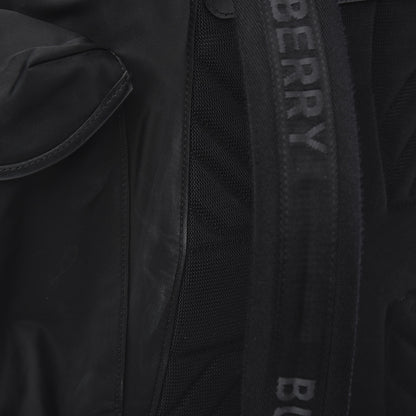 Burberry Nylon Calfskin Logo Detail Backpack Black 8 of 9