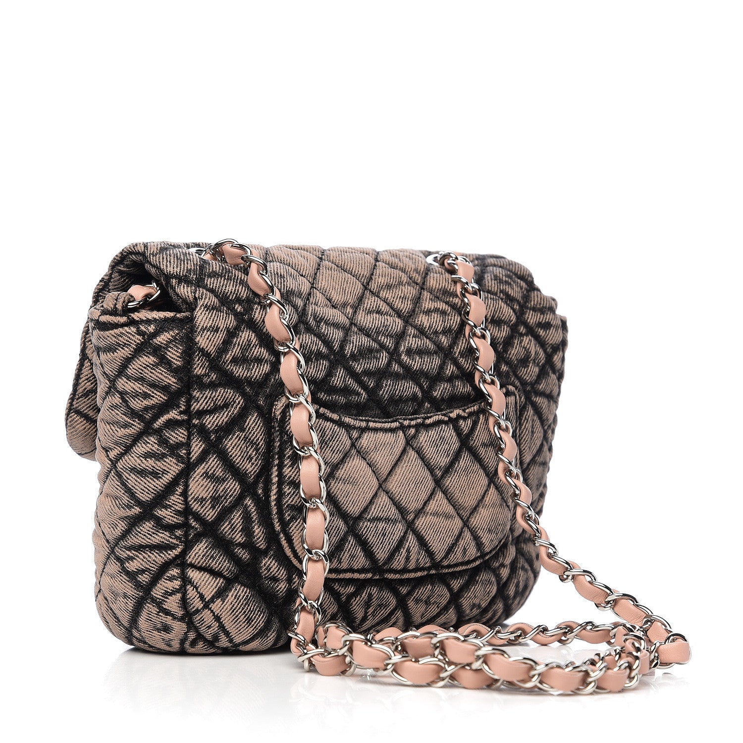 Chanel Washed Denim Quilted Small Denimpression Flap Rose Clair 2 of 10