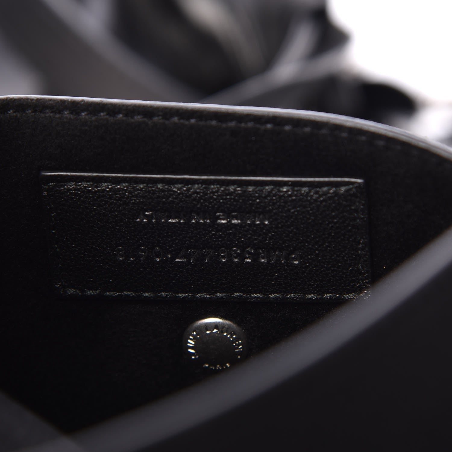 Saint Laurent Lambskin Teddy Drawstring Bag Black 9 of 9