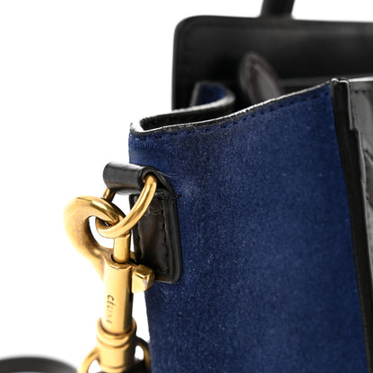 Celine Elephant Calfskin Suede Tri-color Nano Luggage Sand 11 of 13