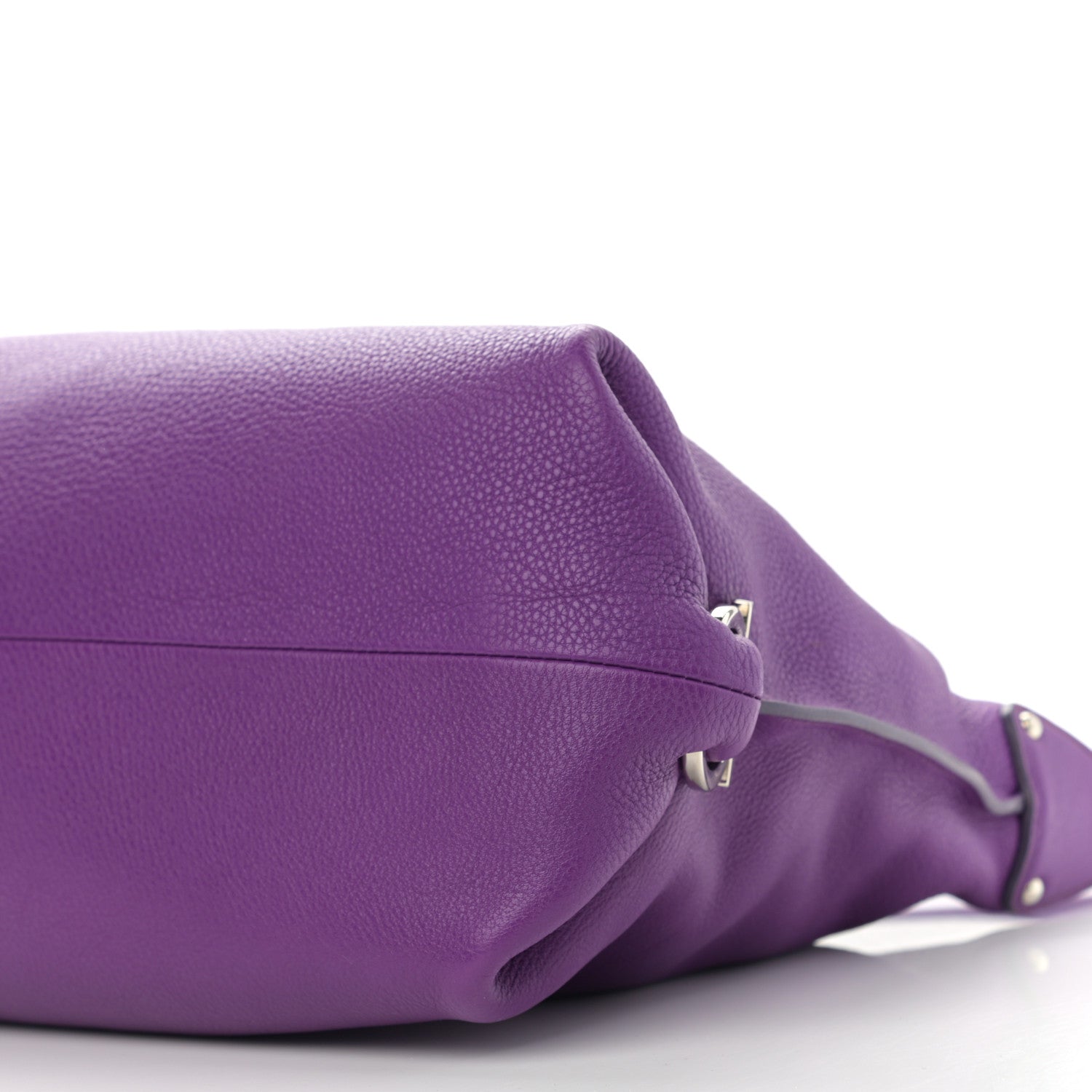 Salvatore Ferragamo Calfskin Fanisa Gancini Hobo Purple 9 of 9