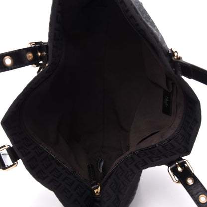 Fendi Zucchino Large Charm Shopping Tote Black 5 of 11