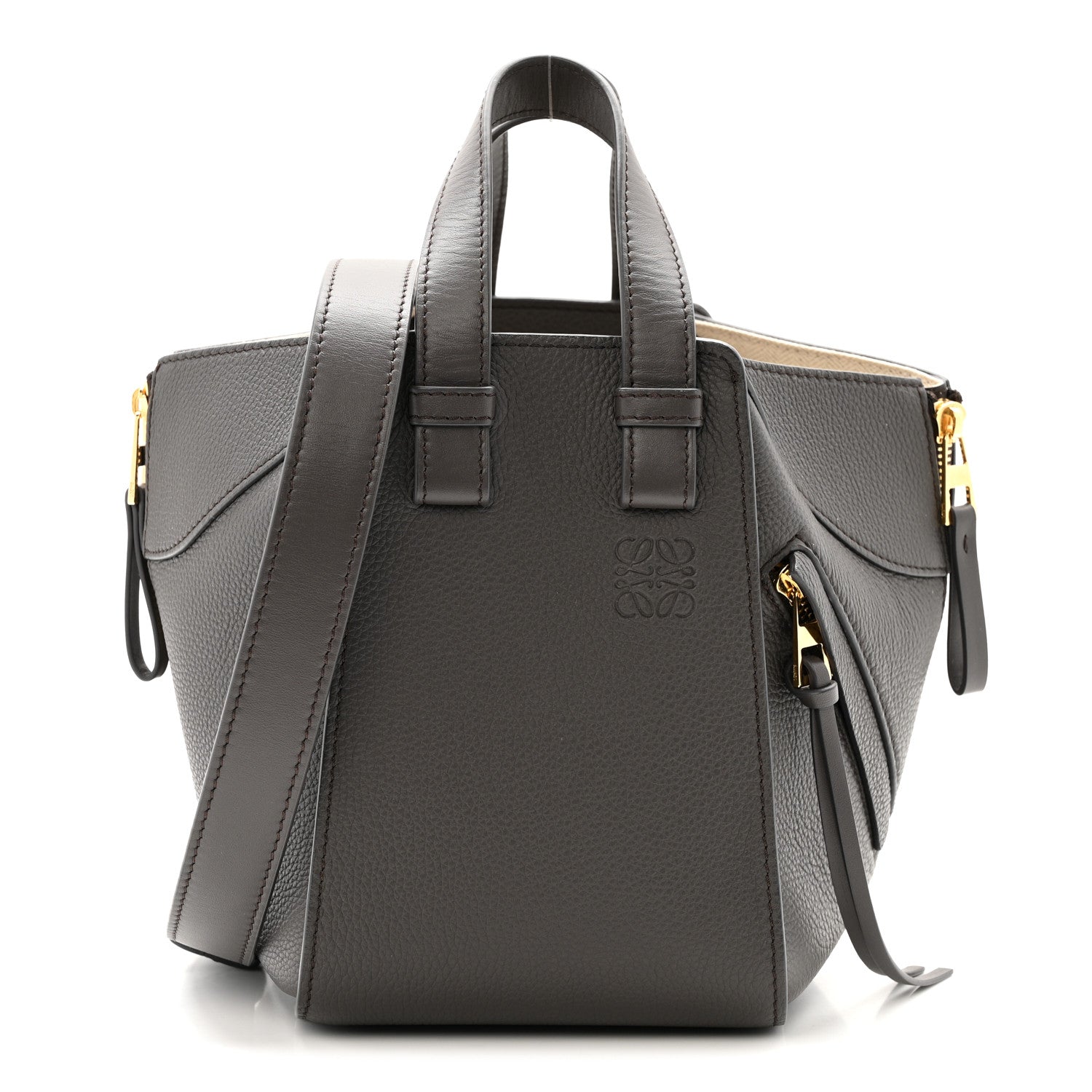 Loewe Soft Grained Calfskin Compact Hammock Shoulder Bag Dark Grey 1 of 15