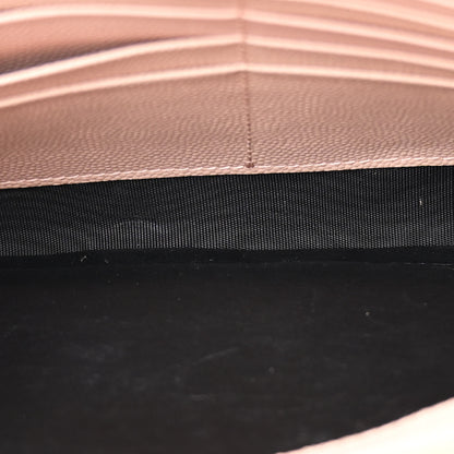 Saint Laurent Grain De Poudre Matelasse Chevron Monogram Chain Wallet Pale Pink 5 of 12