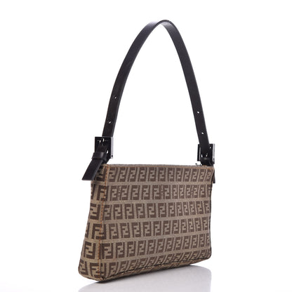 Fendi Zucchino Small Shoulder Bag Tobacco 3 of 6