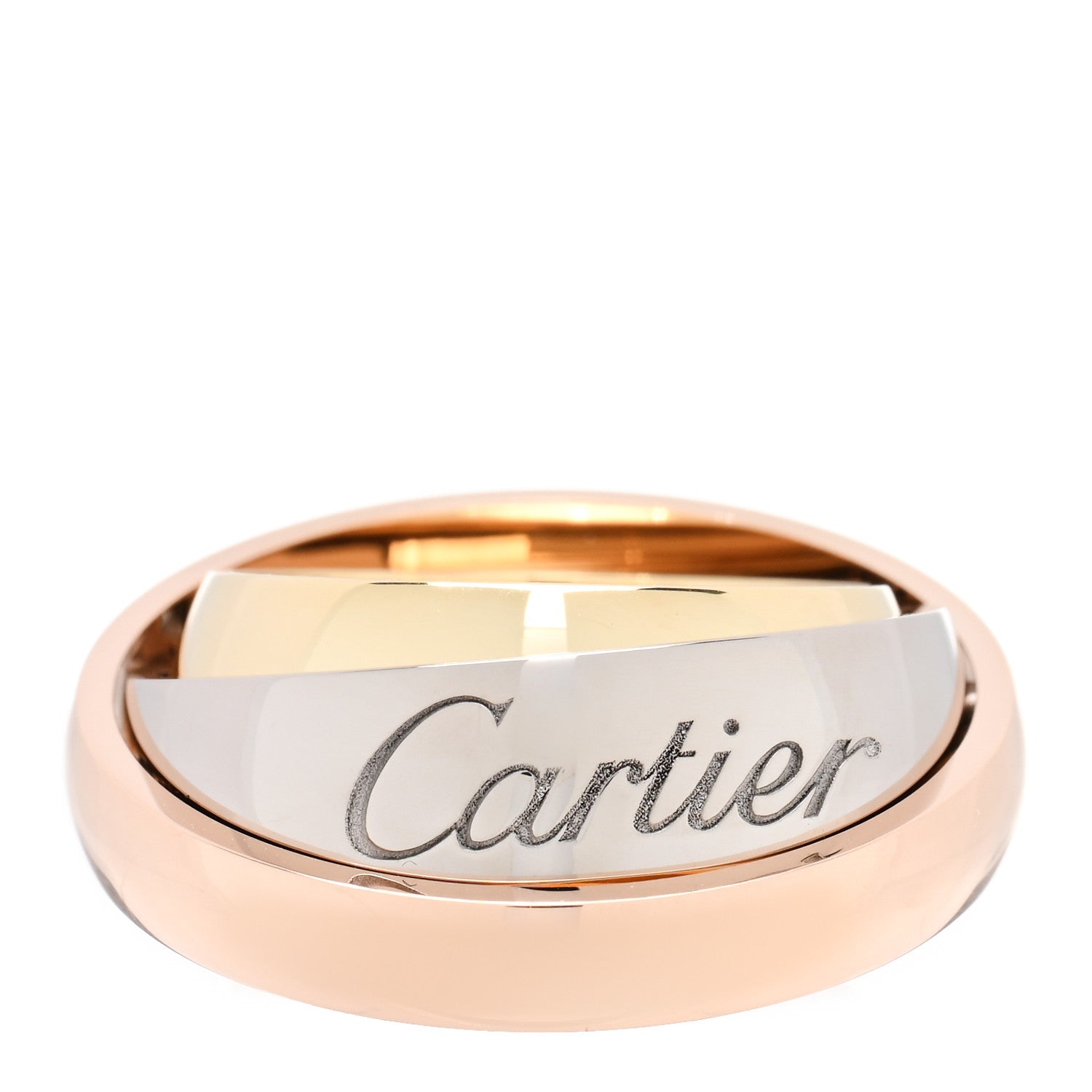 Cartier 18K Pink Yellow White Trinity Must Essence Ring 51 5.75 1 of 4