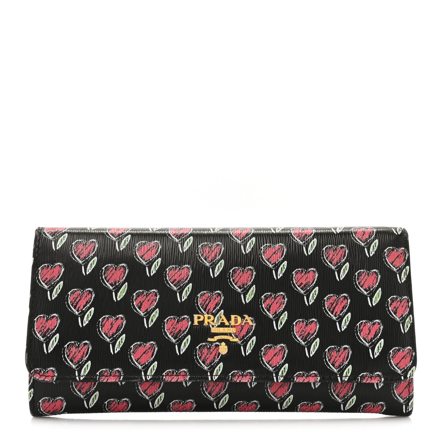 Vitello Move Love Continental Flap Travel Wallet Black