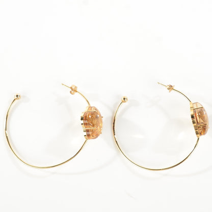 Louis Vuitton A La Folie Hoop Earrings Gold 3 of 4
