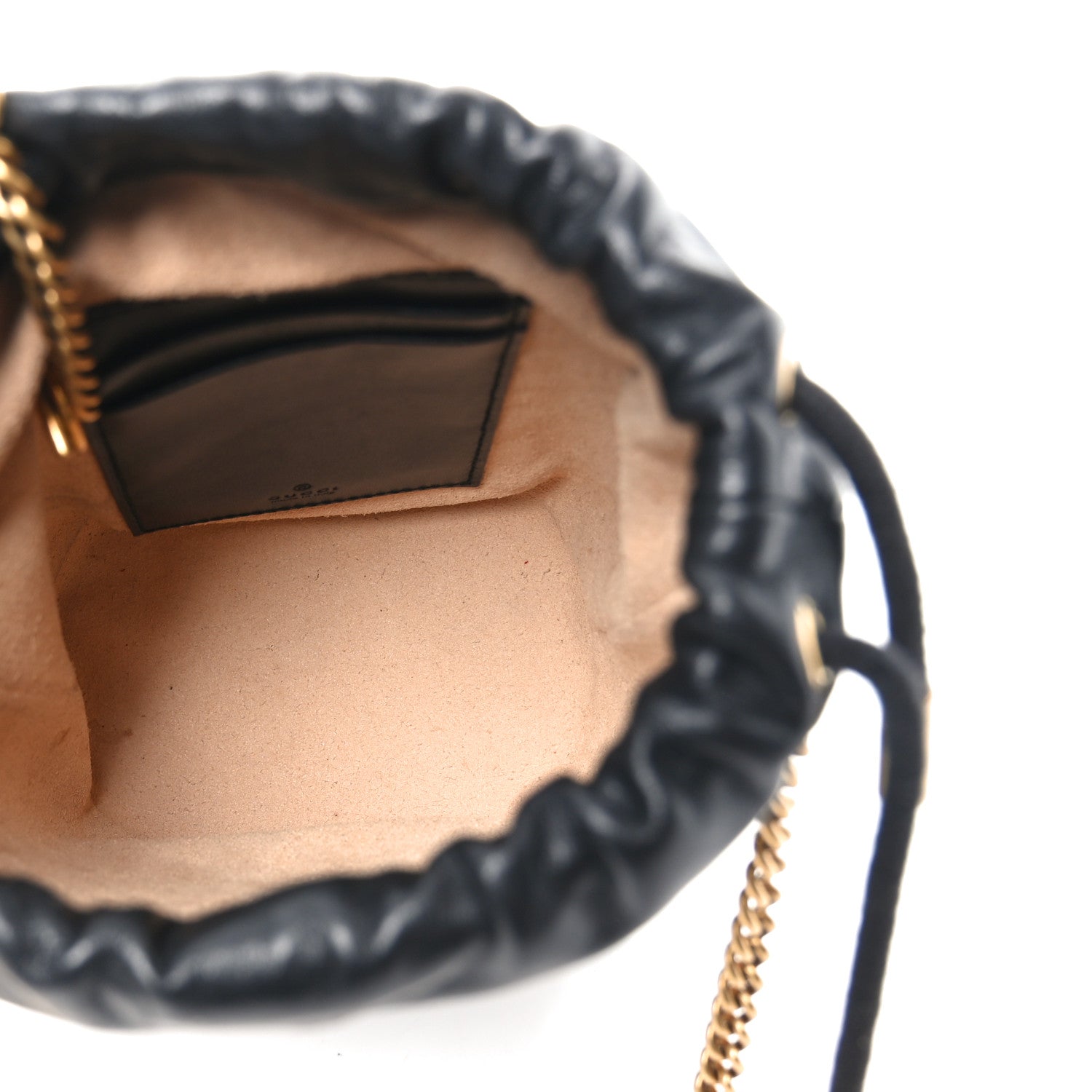 Gucci Calfskin Matelasse Mini GG Marmont 2.0 Bucket Bag Black 5 of 10