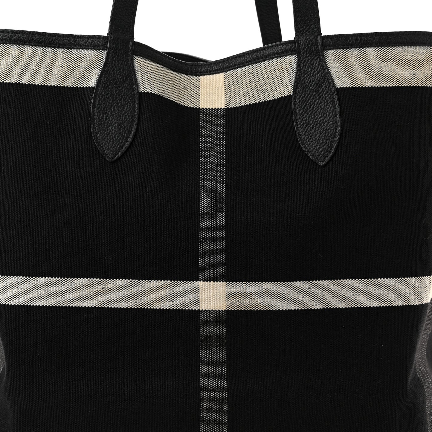 Coated Canvas Mega Check Sketchbook Medium Reversible Doodle Tote Black