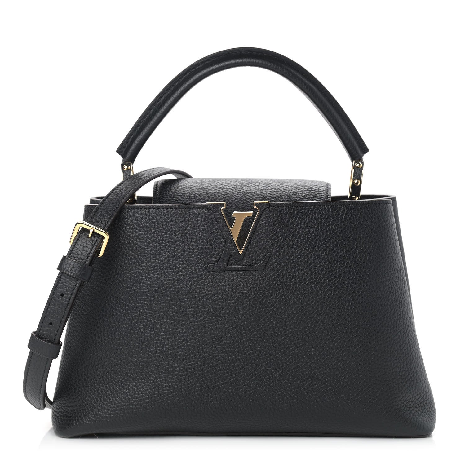 Louis Vuitton Taurillon Capucines PM Black 1 of 9