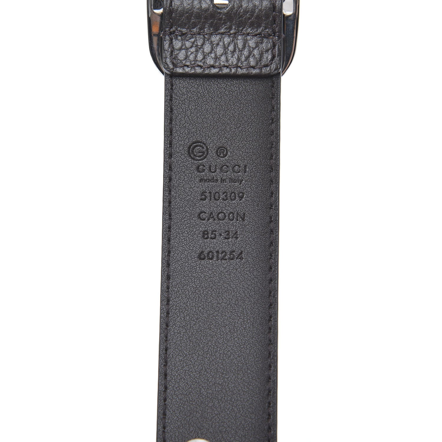 Gucci Calfskin Belt 85 34 Dark Brown 3 of 7