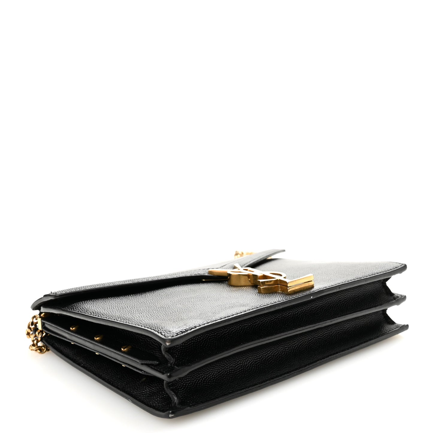 Grain De Poudre Monogram Cassandra Clasp Bag Black
