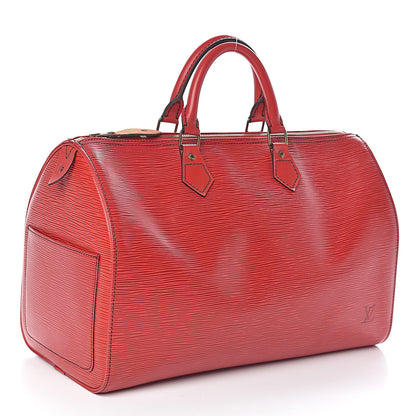 Louis Vuitton Epi Speedy 35 Castillan Red 3 of 11