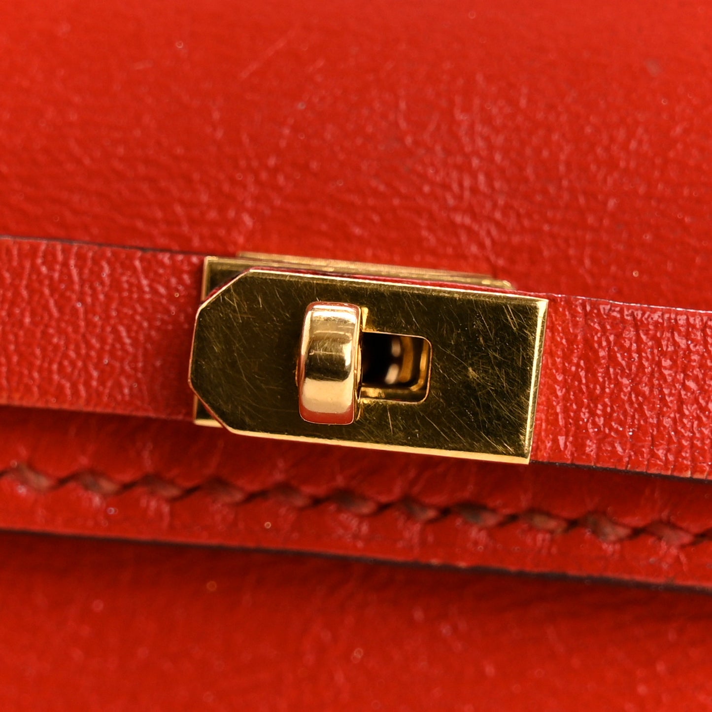 Tadelakt Mini Kelly Twilly Bag Charm Capucine